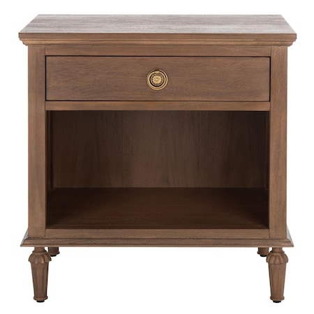 Safavieh Lisabet 1 Drawer Wood Nightstand, Brown SFV7704A